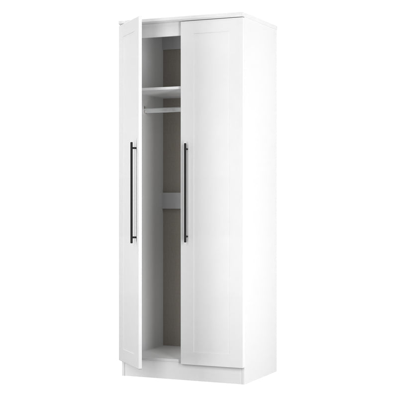 Harrow Ready Assembled 2 Door Wardrobe in White Ash