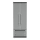 Harrow Ready Assembled 2 Door 2 Drawer Wardrobe in Dusk Grey