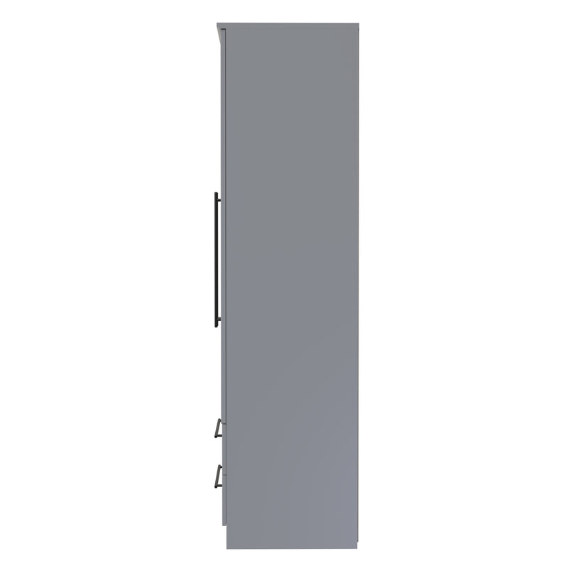 Harrow Ready Assembled 2 Door 2 Drawer Wardrobe in Dusk Grey