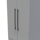 Harrow Ready Assembled 2 Door 2 Drawer Wardrobe in Dusk Grey
