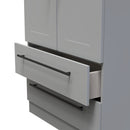 Harrow Ready Assembled 2 Door 2 Drawer Wardrobe in Dusk Grey