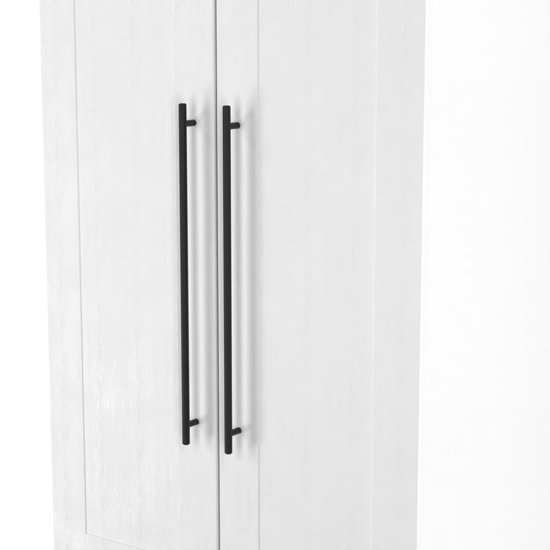 Harrow Ready Assembled 2 Door 2 Drawer Wardrobe in White Ash
