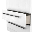 Harrow Ready Assembled 2 Door 2 Drawer Wardrobe in White Ash