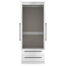 Harrow Ready Assembled 2 Door 2 Drawer Wardrobe in White Ash