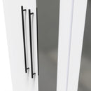 Harrow Ready Assembled Tall 4 Door 2 Centre Mirrors in White Ash