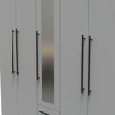 Harrow Ready Assembled Tall 5 Door 2 Drawer 1 Mirror Wardrobe in Dusk Grey
