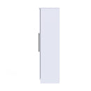 Harrow Ready Assembled Tall 5 Door 2 Drawer 1 Mirror Wardrobe in White Ash