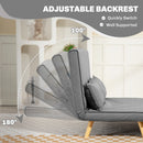 HOMCOM Click Clack Sofa Bed, 2 Seater Bed Settee for Living Room