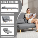 HOMCOM Click Clack Sofa Bed, 2 Seater Bed Settee for Living Room
