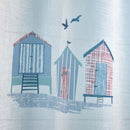Fusion Beach Huts Voile Panel in Blue