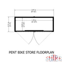 Pent Shiplap Bike Store, No Floor
