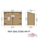 Pent Shiplap Bike Store, No Floor