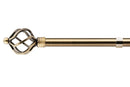 Bird Cage - Extendable Curtain Pole with pair of end finials in Antique Brass