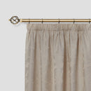 Extendable Curtain Pole with Rings & Pair of End Finials in Antique Brass