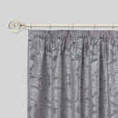 Bird Cage - Extendable Curtain Pole with Rings and Pair of End Finials in Brushed Silver