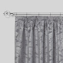 Extendable Curtain Pole with Rings & Pair of End Finials in Chrome
