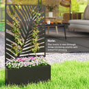 Outsunny Metal Raised Garden Bed with Trellis, Outdoor Elevated Planter Box