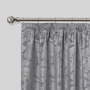 Bling Diamond - Black Silk Extendable Curtain Pole with Rings and Pair of End Finials