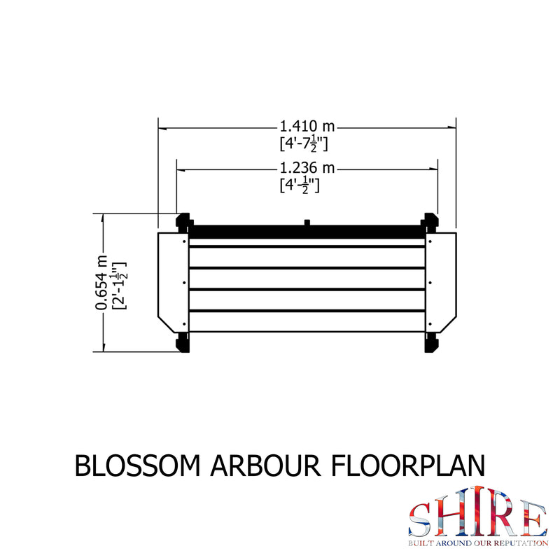 Blossom Pressure Treated Arbour