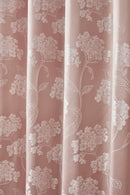 Blossom - Lined Eyelet Jacquard Curtains in Blush Pink