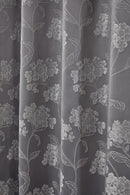 Blossom - Lined Eyelet Jacquard Curtains in Silver