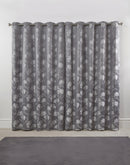 Blossom - Lined Eyelet Jacquard Curtains in Silver