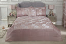 Blossom - Embellished Jacquard Quilted Bedspread Set in Blush Pink