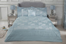 Blossom - Embellished Jacquard Quilted Bedspread Set in Duck Egg