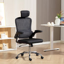 HOMCOM High Back Mesh Computer Desk Chair With Lumbar Support, Black