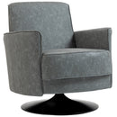 HOMCOM Upholstered PU Leather Armchair For Living Room, Grey