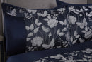 Butterfly Meadow - Embellished Jacquard Duvet Set in Navy