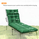 Outsunny Garden Lounge Chair Cushions Set of 2, 220gsm Fabric, Green