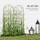 Outsunny Set of 2 Metal Garden Trellis, Outdoor Trellis Panels, 150 x 50 cm