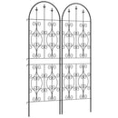 Outsunny Set of 2 Metal Garden Trellis, Outdoor Trellis Panels, 150 x 50 cm