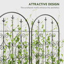 Outsunny Set of 2 Metal Garden Trellis, Outdoor Trellis Panels, 150 x 50 cm