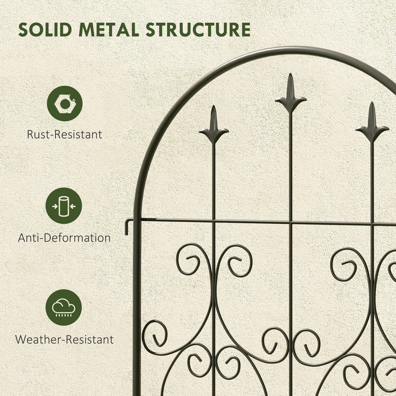 Outsunny Set of 2 Metal Garden Trellis, Outdoor Trellis Panels, 150 x 50 cm