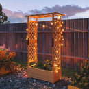 Outsunny Raised Bed for Garden with Trellis, Natural