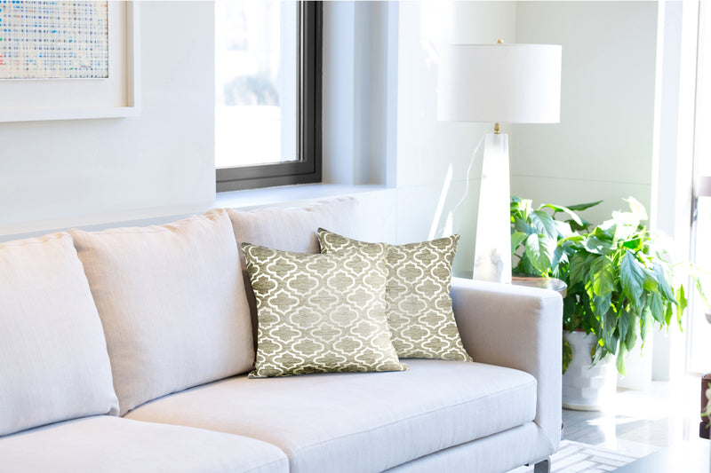 Bohemia Geometric Satin Chenille Cushion Cover