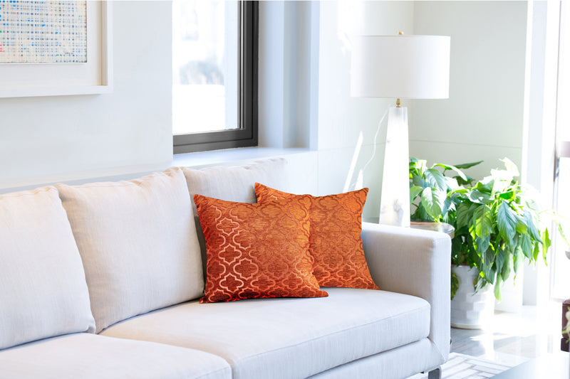 Bohemia Geometric Satin Chenille Cushion Cover