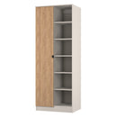 Bora Tall  2 Door 1 Drawer Robe in Gold Craft Oak & Kashmir - Ready Assembled