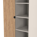 Bora Tall  2 Door 1 Drawer Robe in Gold Craft Oak & Kashmir - Ready Assembled