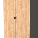Bora Tall  2 Door  Robe in Gold Craft Oak & Graphite - Ready Assembled