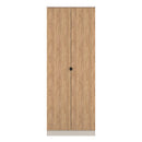 Bora Tall  2 Door  Robe in Gold Craft Oak & Kashmir - Ready Assembled