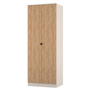 Bora Tall  2 Door  Robe in Gold Craft Oak & Kashmir - Ready Assembled