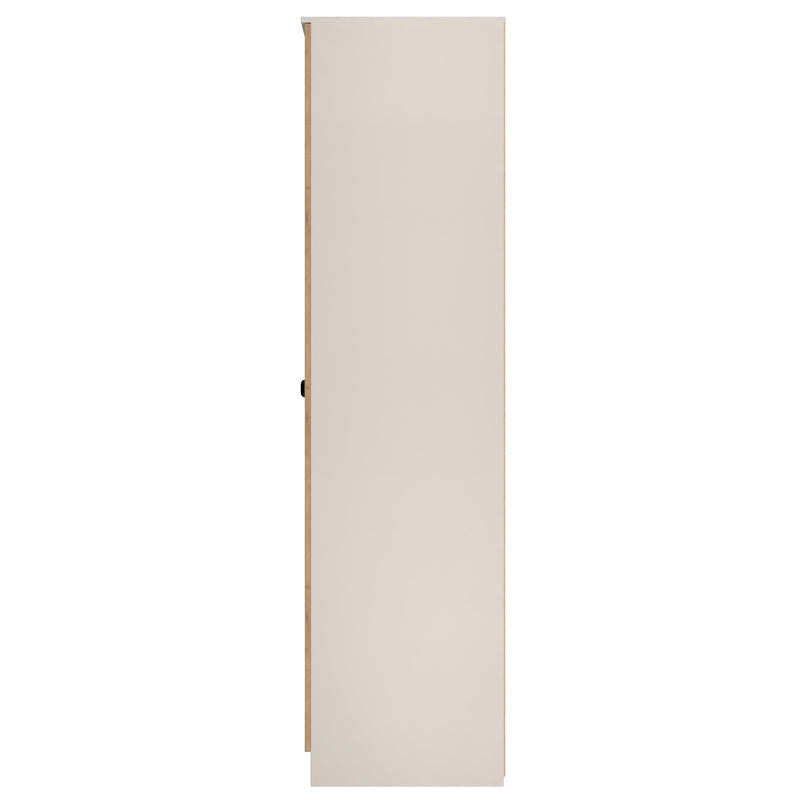 Bora Tall  3 Door Robe with shelves in Gold Craft Oak & Kashmir - Ready Assembled