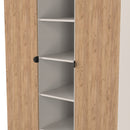 Bora Tall  3 Door Robe with shelves in Gold Craft Oak & Kashmir - Ready Assembled