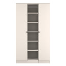 Bora Tall  3 Door Robe with shelves in Kashmir - Ready Assembled