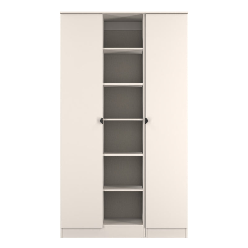 Bora Tall  3 Door Robe with shelves in Kashmir - Ready Assembled