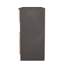 Bora 4 Drawer Midi Chest in Gold Craft Oak & Graphite - Ready Assembled