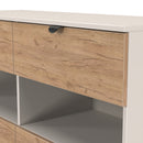 Bora 4 Drawer Midi Chest in Gold Craft Oak & Kashmir - Ready Assembled